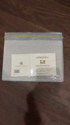Sweet Home Collection 1500 Count 6 Piece Dot Print Bedroom Sheet Set ...