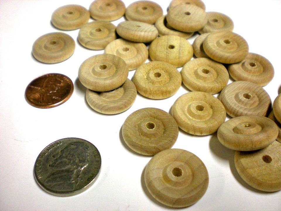 200 Wood Toy Wheels 3/4 Inch Diameter Size 3/4