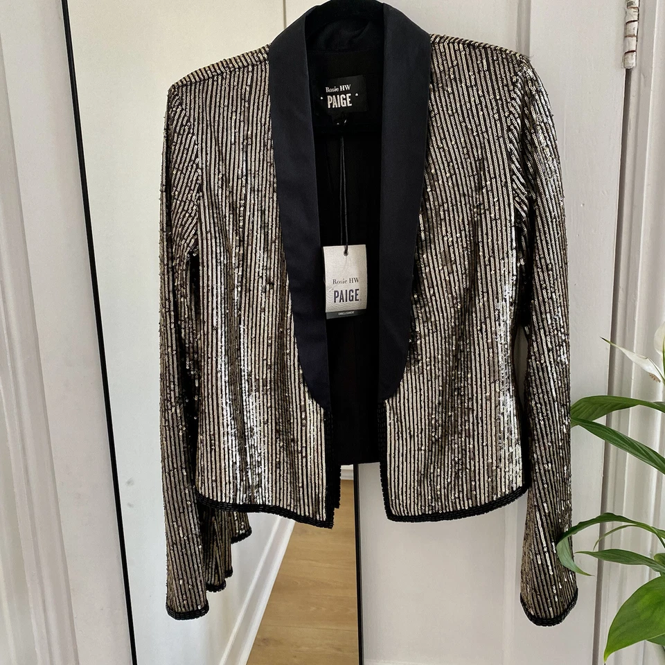 ROSIE HW X PAIGE Kate sequin and silk blazer - Image 4 of 4