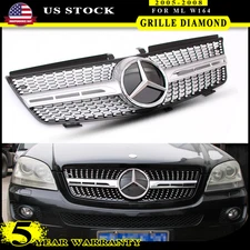 Front Grille w/Emblem For Mercedes Benz W164 ML320 ML350 ML500 2005-2008 Grill