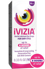 Ivizia Sterile Lubricant Eye Drops for Dry Eyes 8 Hour Relief 10ml 0.33 fl oz