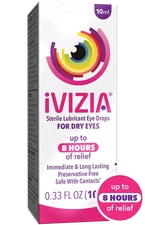 Ivizia Sterile Lubricant Eye Drops for Dry Eyes 8 Hour Relief 10ml 0.33 fl oz