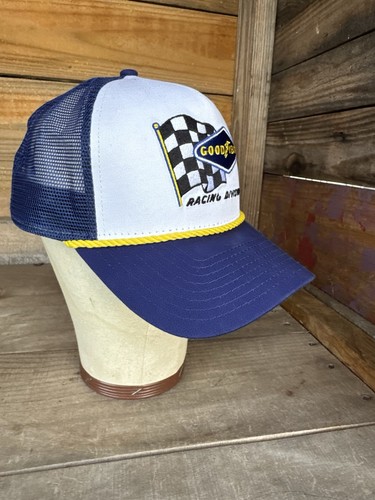 NASCAR New Era Goodyear White/Navy A-Frame Trucker Hat SnapBack - Bild 6 von 16