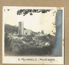 View over Minehead, Somerset. Rare c.1908 photograph