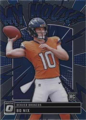 bo nix passing grade card Bo Nix 2024 Panini Select Black & Gold Shock Prizm RC #117