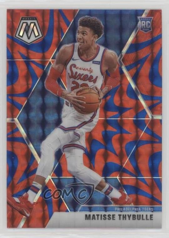 2019 Panini Mosaic Rookies Reactive Blue Prizm Matisse Thybulle #245 Rookie RC