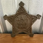 Antique Civil War Veteran Cast Bronze Grave Marker Medallion Westmoreland PA
