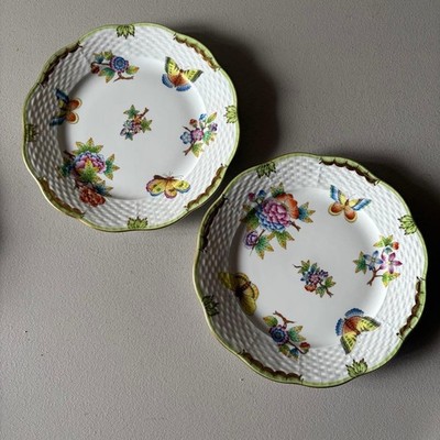 Herend Victoria Bouquet Plate 19cm 2 Set