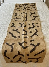 Vintage Kuba Cloth Panel 24x82 Handwoven With Appliqués ￼
