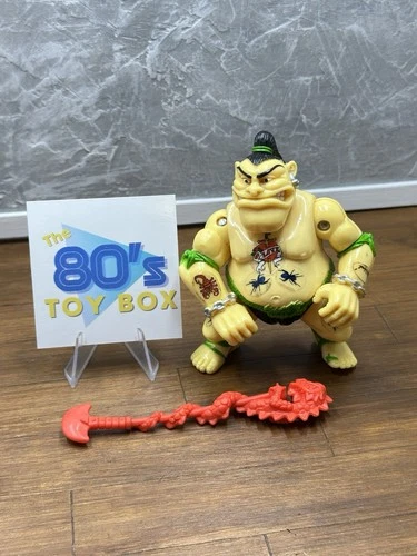 TMNT Tattoo Sumo Wrestler Figure Vintage Ninja Turtles Playmates 100% Complete