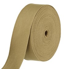 Cotton Webbing 2 Inch 11 Yard Polyester Cotton Webbing Strap, Khaki