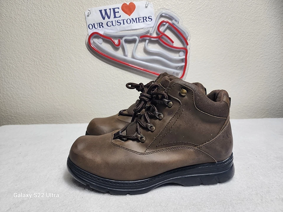 Botas femininas TOTES #73277 couro inverno/caminhada renda marrom tamanho 9 M EUA - Imagem 3 de 4