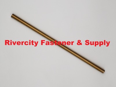 1/2-13 By 11.5 ~ 12 inches Brass All Threaded Rod 1/2x13 All Thread Rod