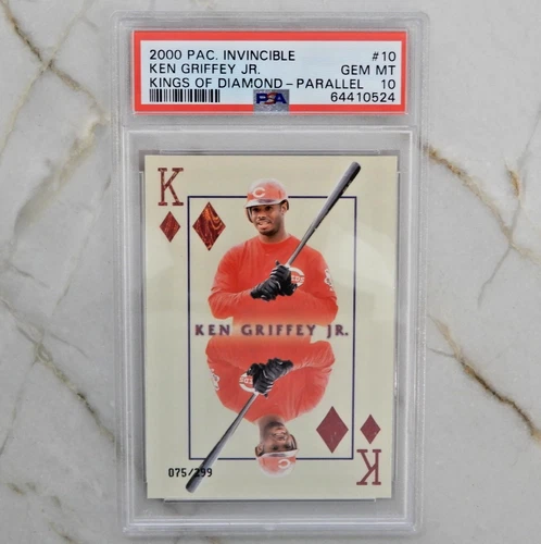 Ken Griffey Jr 2000 Pacific Invincible Kings of Diamond Parallel /299 PSA 10 GEM
