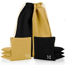 Professional Cornhole Bags - Set of 8 Regulation All Weather Two Sided Bean Bags