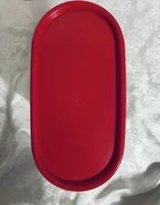 Tupperware Modular Mates Oval Seal Replacement Lid 1616 Popsicle Red Brand New