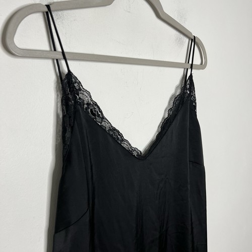 H&M Black Slip Dress Womens Large Maxi Night Out Lingerie Style - Picture 5 of 9