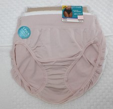 NWT 3 pack VANITY FAIR no pinch show HI CUT seamless comf 13417 BEIGE WHITE PINK