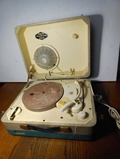 Philips Disc Jockey Major Portable Record Player Vintage 1950s Valve Amp Mono