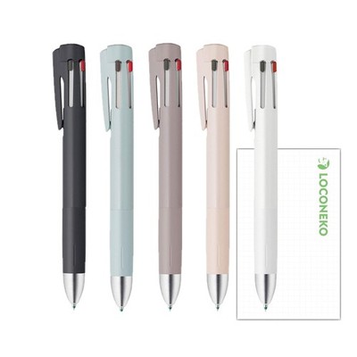 Zebra Multifunktionsstift Blen4+S 0,5 mm B4Sas88 5 Farben Set + Lok Neko Karte (0,5