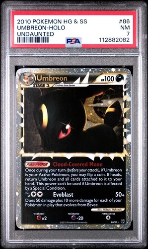 2010 POKEMON UNDAUNTED UMBREON PRIME #86 ULTRA RARE PSA 7 NM #112882082