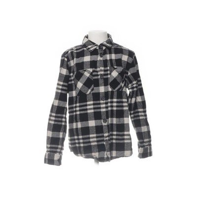 Lindex Kids, Flanellhemd, Größe: 146, Schwarz/Weiß, Baumwolle, Karo #Idd