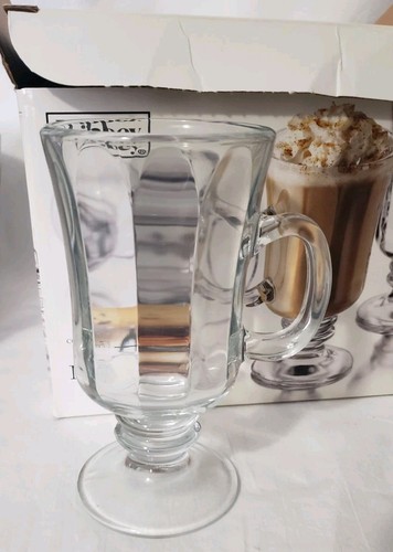 Libbey Irish Kaffeetassen Standfuß 5,75" Gläser mit Rand 4er Set - Bild 3 von 4