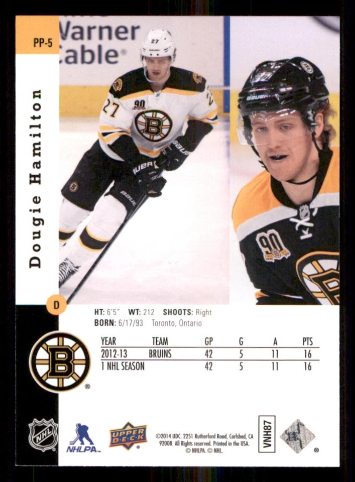 2013-14 SP Authentic 1993-94 SP Retro Premier Prospects #PP5 Dougie Hamilton - Image 2 of 2