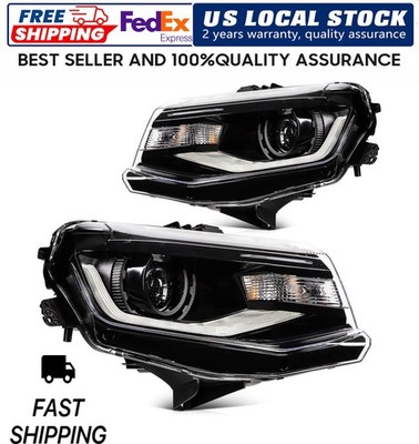 LED DRL Projector Headlight Replacement HID/Xenon For 2016-2022 Chevy Camaro