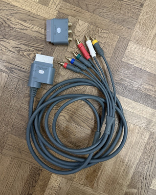 Original Xbox 360 Component HD AV-Kabel inkl. SCART-Adapter   für Xbox 360 Fat