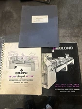 Leblond 13”-19” Regal Lathes Manuals 3903, 3928, 3933 