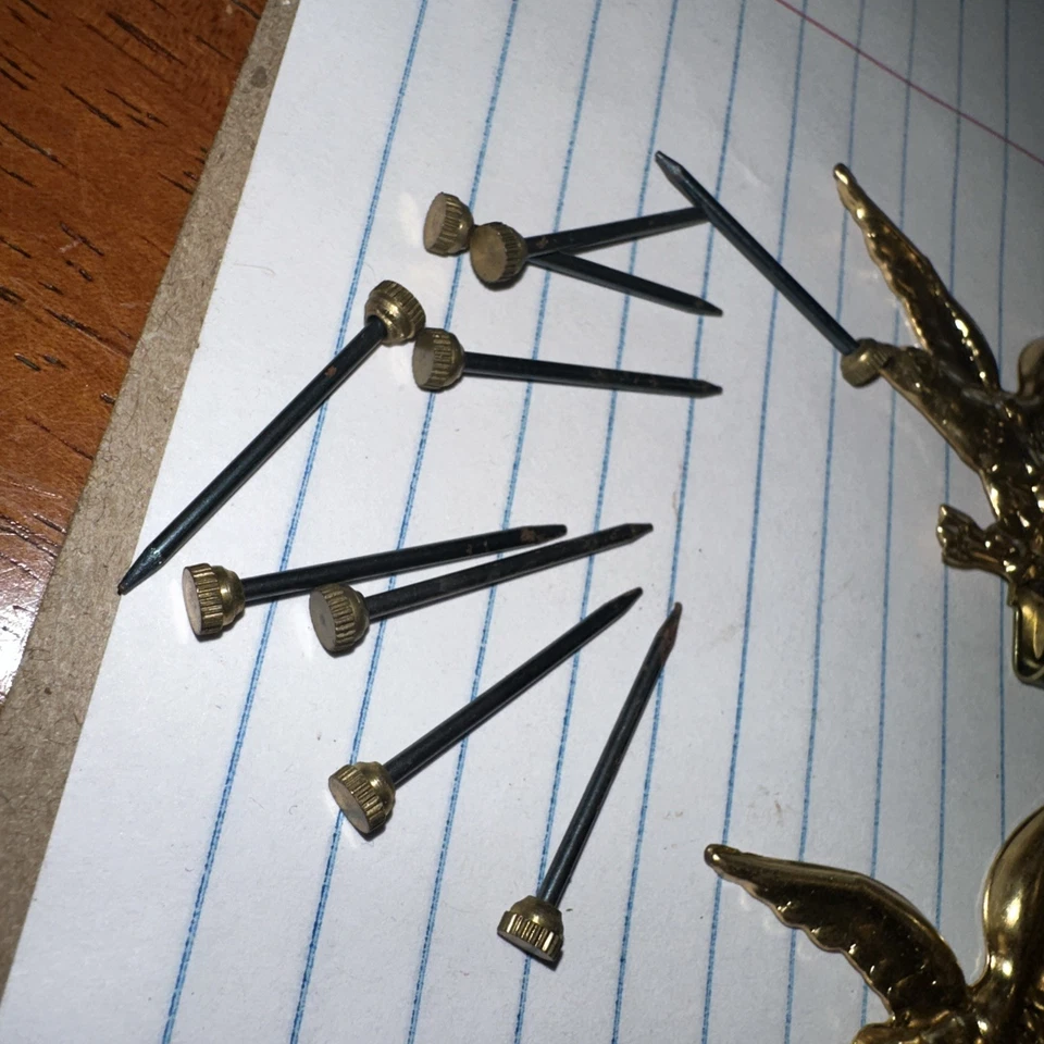 9 ganchos de pared de hojalata Eagle para cuadros/llaves con clavos de colección Foto 3 de 4
