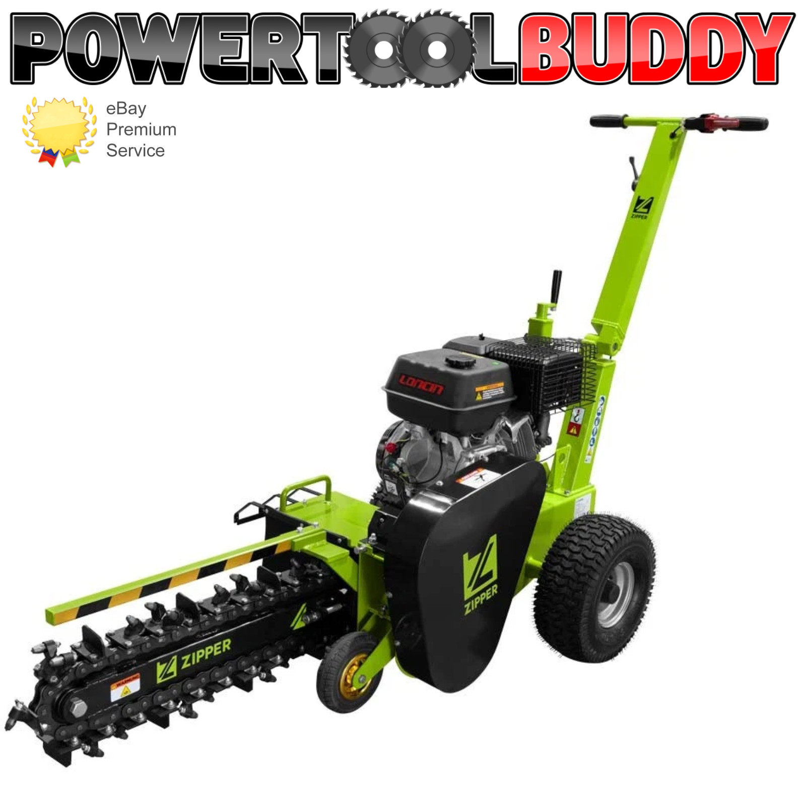 Zipper ZI-GRF1000 Trencher 9kW Petrol 600mm Depth 100mm Width Pipeline Digger