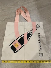 VEUVE CLICQUOT Rose Champagne Limited Edition Rare Cotton Canvas Tote Bag NEW!