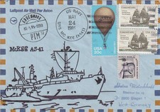ETATS UNIS ENVELOPPE PHILATELIQUE USS MC KEE 24.5.1985 BON ETAT