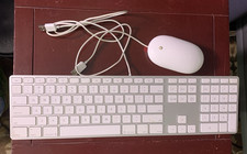 Apple Wired Keyboard A1243  Mighty Mouse A1152 USB White Mac Combo