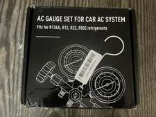 AC Gauges Manifold Set R134a R12 Refrigerant Car AC with Hoses and Taps