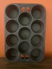 Vintage Cast Iron Griswold Wagner Style 11 Cup Popover Muffin Pan • Unmarked
