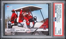 2018 TOPPS NOW ROAD TO OPENING DAY JUSTIN UPTON/MIKE TROUT/SHOHEI OHTANI PSA 9