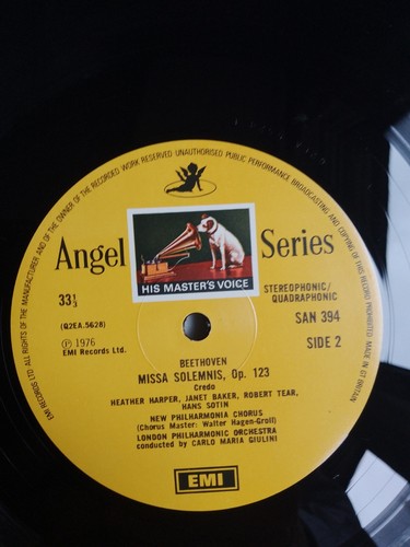 BEETHOVEN - Missa Solemnis - HMV ANGEL QUADRAPHONIC 2LP BOXED SET (1976) - MINT - Picture 9 of 11