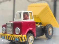 VINTAGE TOY DUMP TRUCK MF 169 AND DRIVER FRICTION POWERED 60's CHINA WORKS