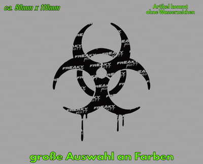 Aufkleber Biohazard Car Auto Sticker Tuning JDM Decal Bike Virus - viele Farben