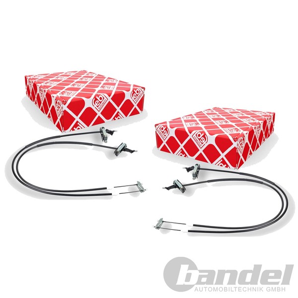 2X febi bilstein Handbremsseile Passend FüR Ford Focus Links+Rechts-image