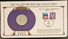 1921 D Morgan Silver Dollar US Postal Commemorative Stamp Set Rare 3/34c Stamps