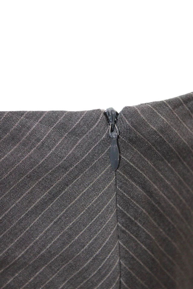 Falda lápiz a rayas gris lana talla italiana 40 Piazza Sempione para mujer Foto 4 de 4