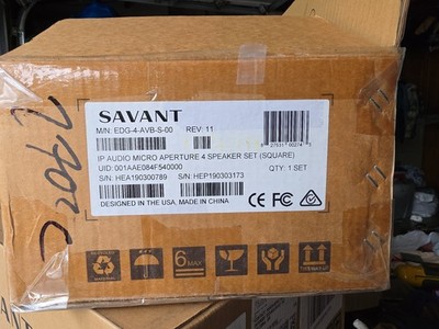 (Lot of 2) Savant Systems  Micro Aperature 4 EDG-4-AVB-S-00 In-Ceiling Speakers