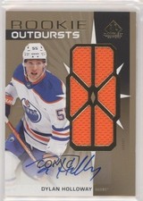 2022-23 Upper Deck SP Game Used Rookie Outbursts Jersey Dylan Holloway Auto 04py