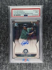 2023 Bowman Chrome Lazaro Montes Refractor Auto /499 PSA 9 Mint - Mariners