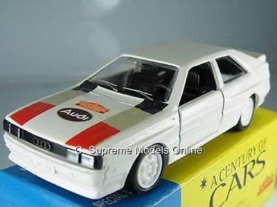 AUDI QUATTRO AUTO MODELL 1/43R GRÖSSE WEISS FARBSCHEMA BEISPIEL 80ER T3412Z (=)