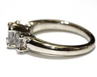 GIA 14k white gold 3 stone princess diamond 1.44CT engagement ring 5.3g Natural — photo 4